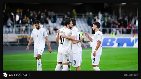 Azərbaycan və Lixtenşteyn yığmalarının futbol matçından görünüş