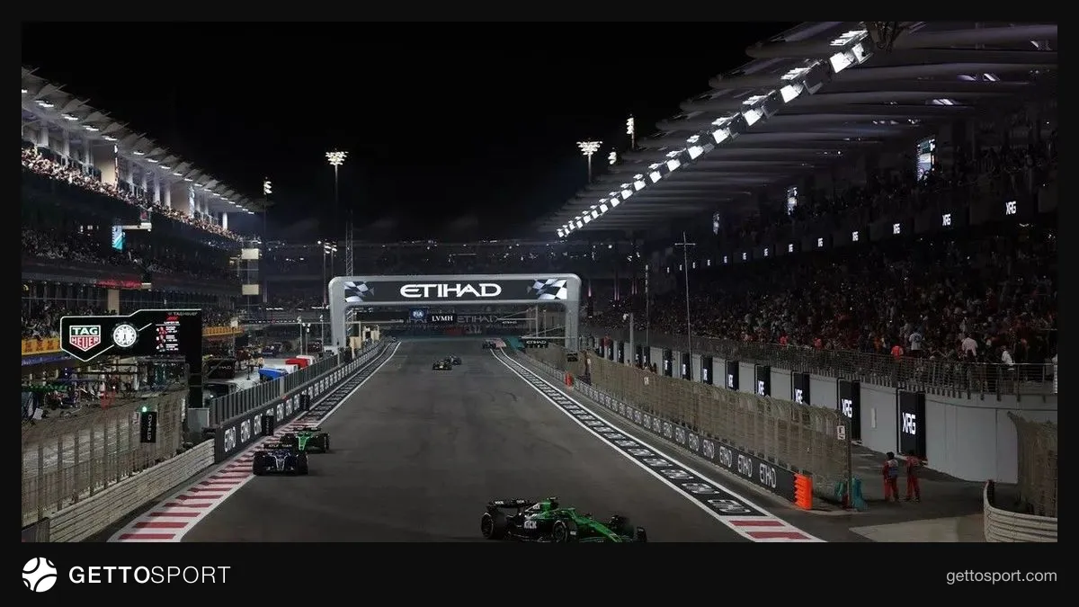 Yas Marina Pisti'nde yarış hazırlıkları ve pist görüntüsü