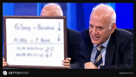 Ahmet Çakar televizyon stüdyosunda Beyaz Futbol programında konuşurken