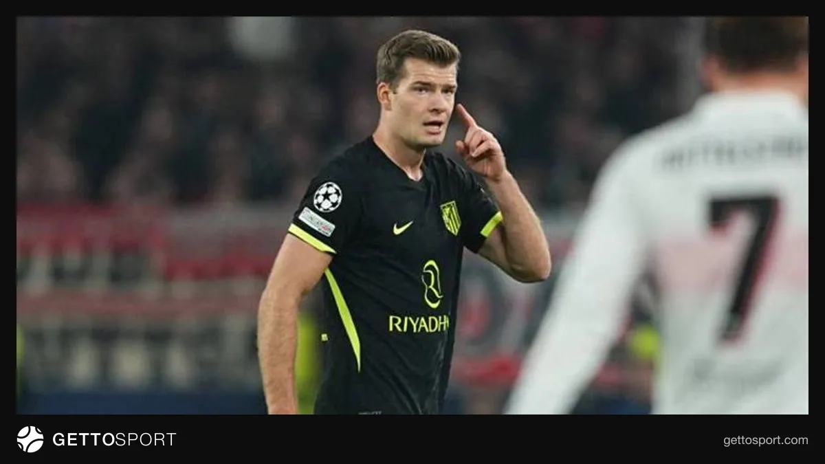 Alexander Sörloth Atletico Madrid formasıyla sahada yürürken