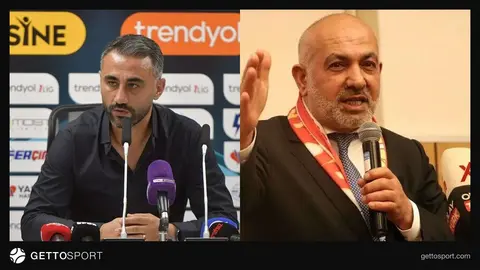 Ali Çamlı basın açıklaması yaparken konuşuyor