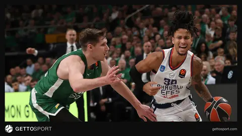 Anadolu Efes və Beşiktaş oyunlarından aksiyalar, top ilə oyunçular