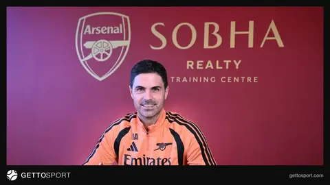 Mikel Arteta mətbuat konfransında danışır