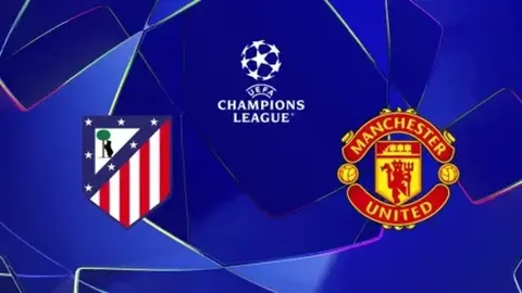 Atletiko Madrid oyunçuları sevinir, Mançester Yunayted müdafiədə