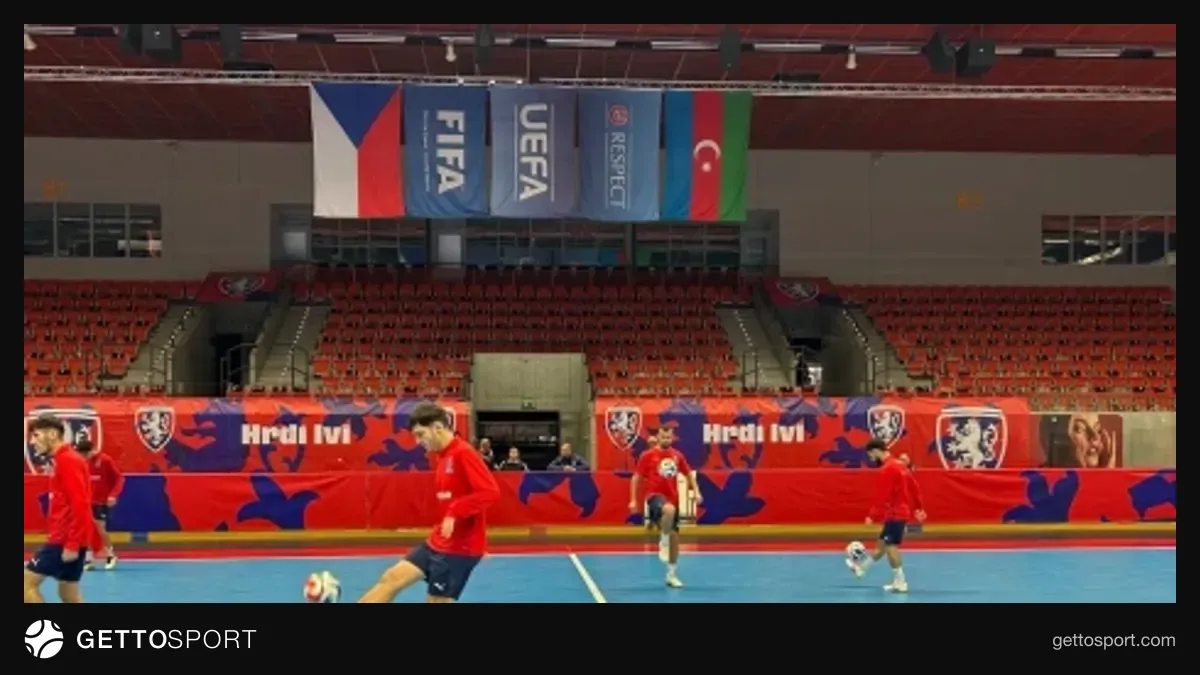 Azərbaycan futzal yığması Çexiya ilə oyunda Hala Polarka arenasında
