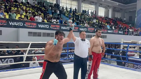 Daşkənddə WAKO Dünya Kuboku zamanı Azərbaycan kikboksçuları medal və kuboklarla