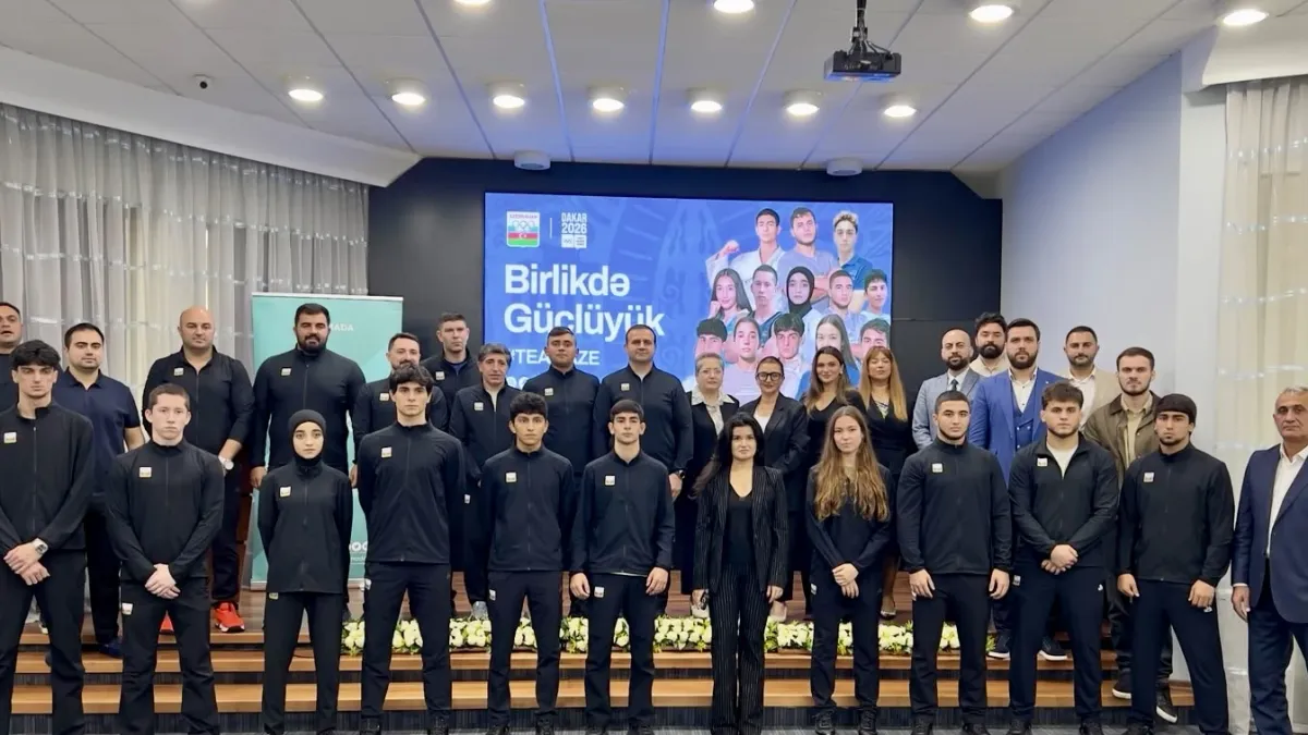 MOK-da Yeniyetmə Azərbaycan komandası ilə keçirilən görüşdən görüntü