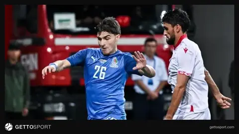 Azərbaycan yığması oyun zamanı qələbəni qeyd edir