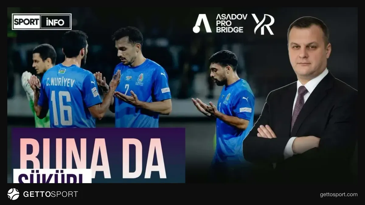 Azərbaycan millisinin futbolçuları və Abdullah Xaybullayev qol sevinci