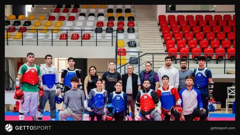 Taekvondo məşqi Qəbələ Olimpiya İdman Kompleksində
