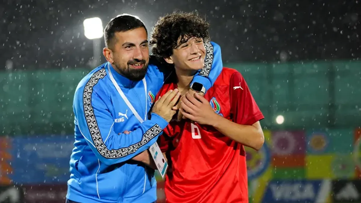 U-15 Azərbaycan millisinin oyunundan və tribunada ziyarətçilər