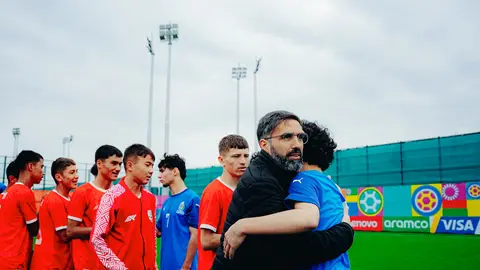 U-15 Azərbaycan millisi məşqdə və ya oyunda
