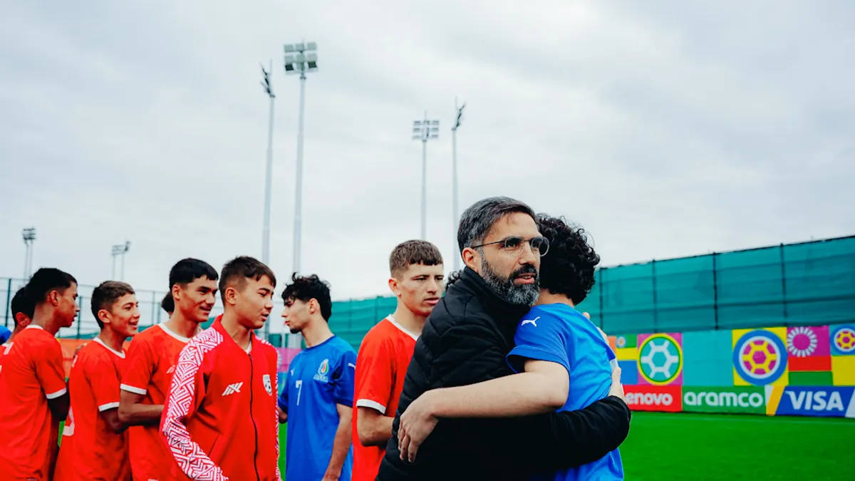 U-15 Azərbaycan millisi məşqdə və ya oyunda
