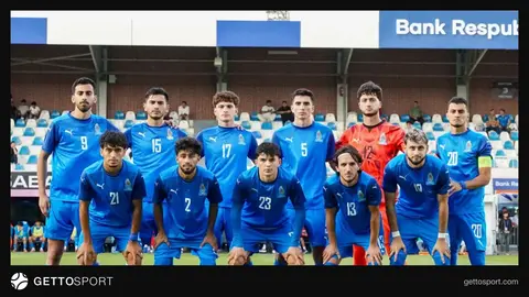 Azərbaycan U-21 komandasının oyunçuları məşqdə və ya start heyəti üçün şərait