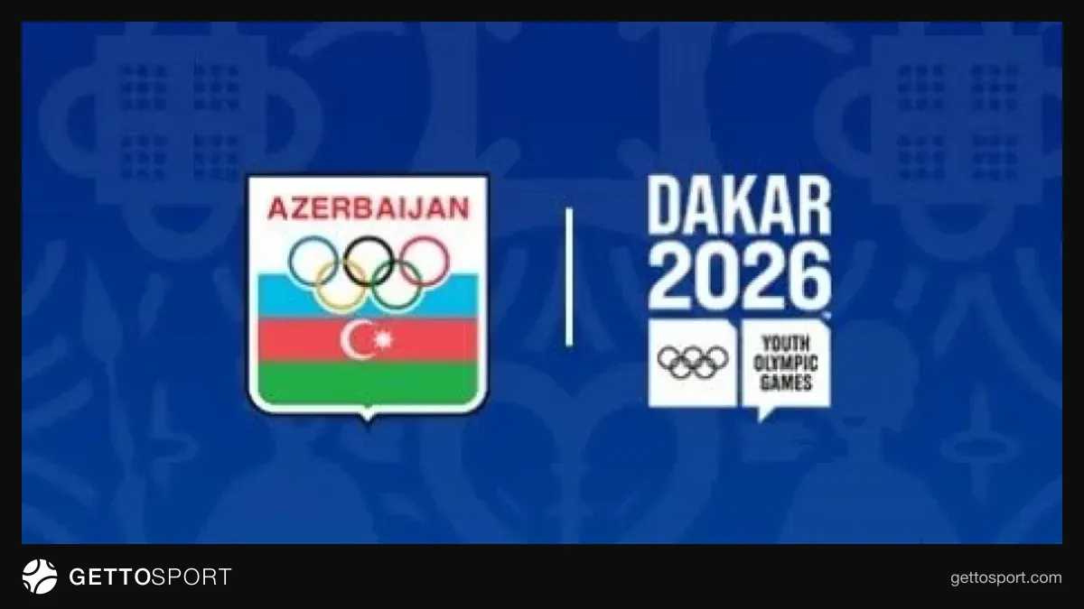 Azərbaycanın Yeniyetmələrdən ibarət olimpiya heyəti və bayraq