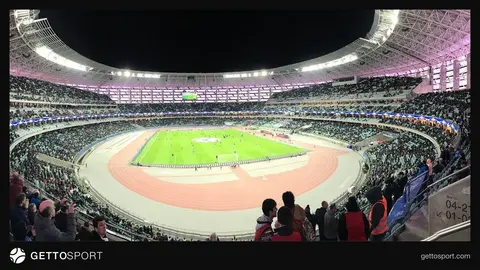 Bakı Olimpiya Stadionunda ot örtüyünün yoxlanılması