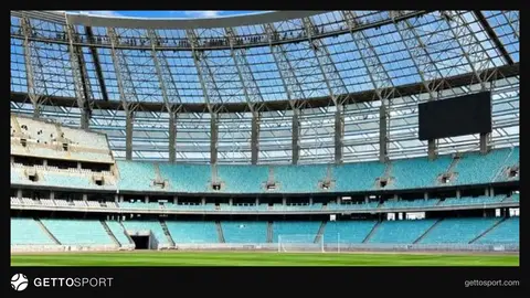Bakı Olimpiya Stadionunun yeni ot örtüyü ilə görünüşü