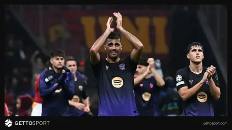 Barcelona formasıyla Lamine Yamal gol sevincinde, maç anından görüntü