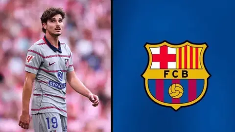 Barselona klubunun loqosu və futbolçu görüntüsü
