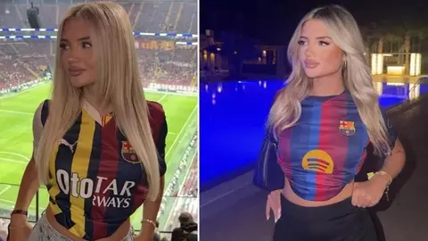 RAMS Parkda Fənərbağça və Barselona rənglərində formada azarkeş