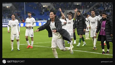Beşiktaş oyuncuları Hoffenheim deplasmanında gol sevinci yaşarken