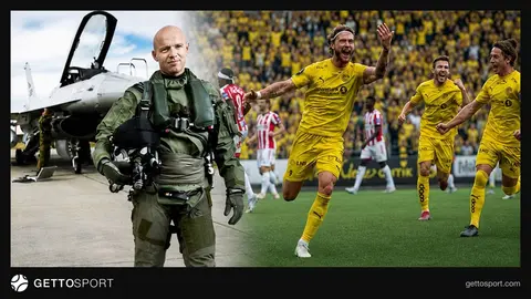Bodø/Glimt oyuncuları ve teknik ekip maç sonrası soyunma odasında