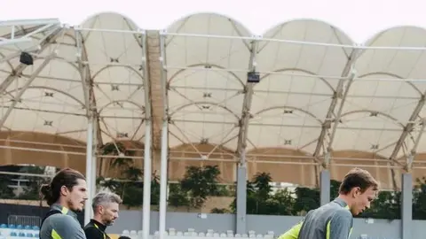 Borussiya Dortmund futbolçuları Azərsun Arena-da məşq edir