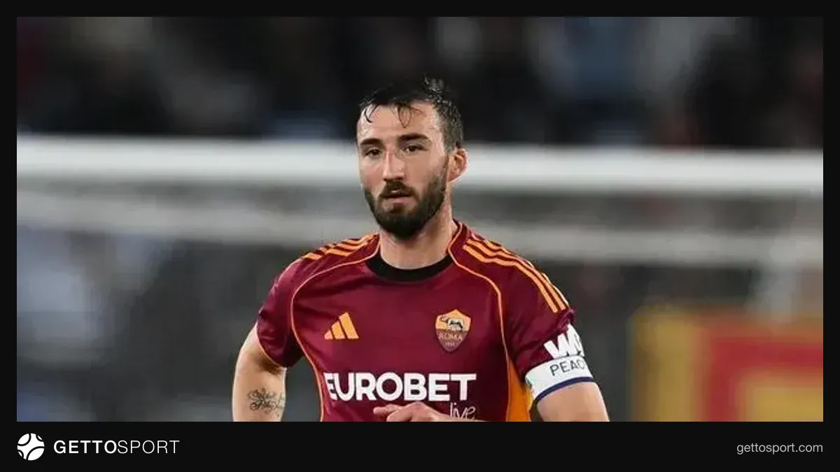 Brayan Kristante zədələndiyini göstərən Roma formasında