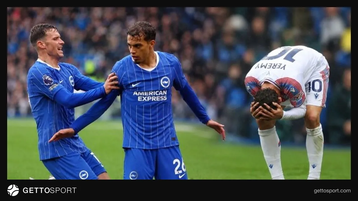 Brighton oyuncularının American Express Stadyumu'nda sevinç anı