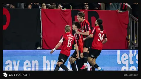 AIK Solna-Brommapojkarna maçında gol sevinci