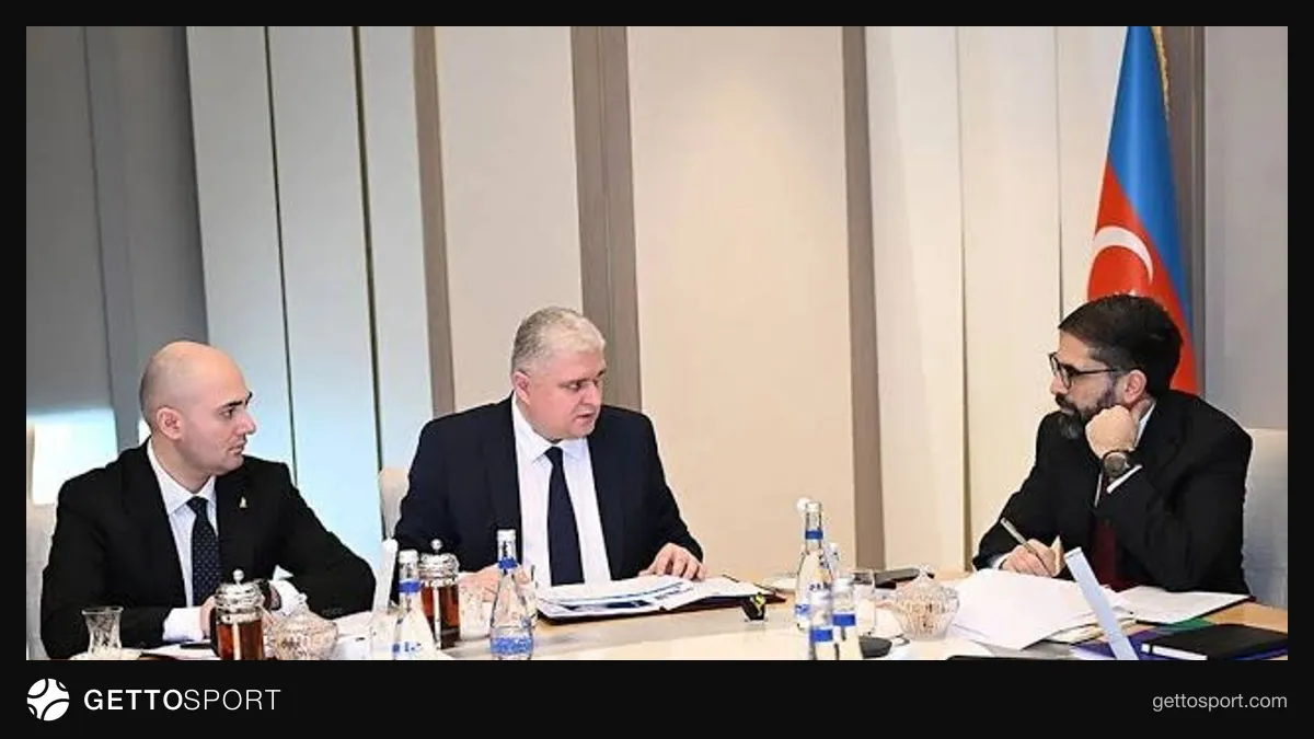 AFFA baş katibi Cahangir Fərəcullayev mətbuat konfransında