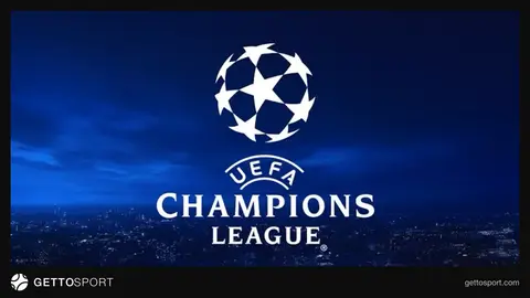 Çempionlar Liqası loqosu və futbol stadionu