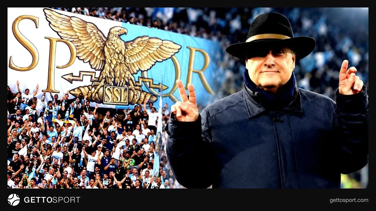 Claudio Lotito basın açıklaması yaparken