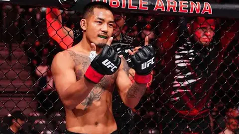 Coşua Van müsahibədə Paxlav görünüşlü şəkil, UFC loqosu fonunda