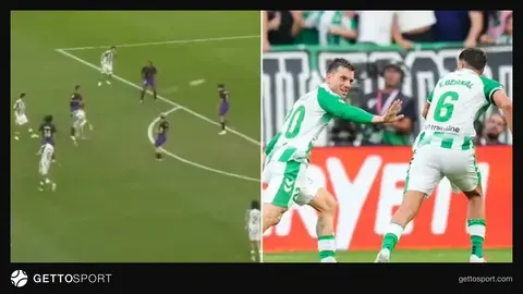 Covani Lo Celso Betis forması ilə topa zərbə vurur