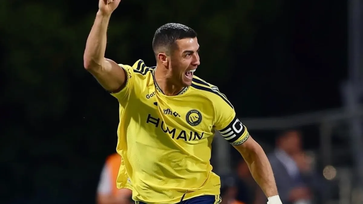 Cristiano Ronaldo gol sevinciyle Al Nassr formasıyla