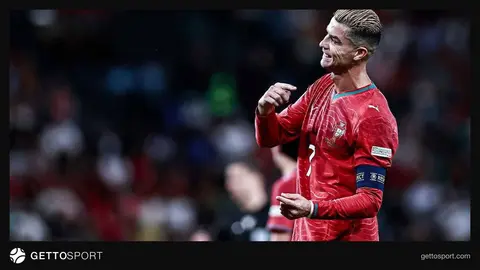Serdar Ali Çelikler canlı yayında konuşurken Cristiano Ronaldo fotoğrafı
