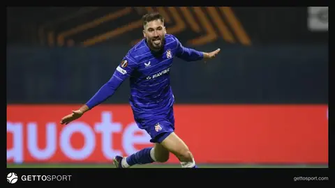 Dion Belyo Dinamo Zaqreb forması ilə topa toxunur