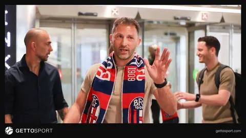 Tomas Locatelli konuşurken; Domenico Tedesco ve Raffaele Palladino ile ilgili görsel çağrışımı