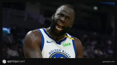 Draymond Green mikrofon karşısında konuşurken