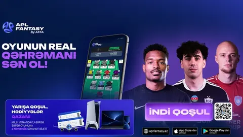 APL Fantasy qalibi Elçin Cəfərov üçün mükafatlandırma və platforma loqosu