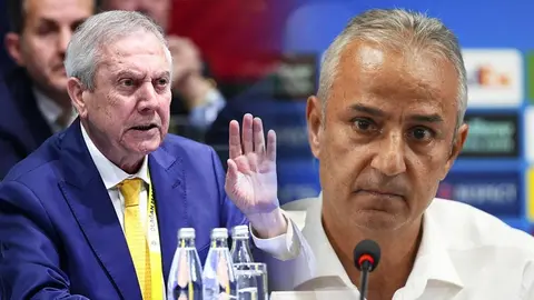 Ersun Yanal basın toplantısında konuşurken