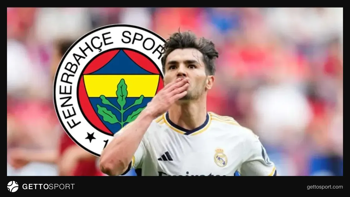 Fenerbahçe yetkilisi basın açıklaması yaparken, Brahim Díaz Real Madrid formasıyla poz veriyor