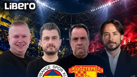 Libero TV stüdyosunda Abdullah Ercan, Serkan Korkmaz, Onur Özkan ve İbrahim Yavuz'un canlı yayındaki görüntüsü
