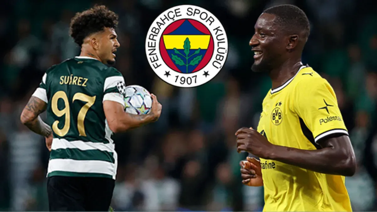 Fenerbahçe forması ve Serhou Guirassy ile Luis Suarez görselleri