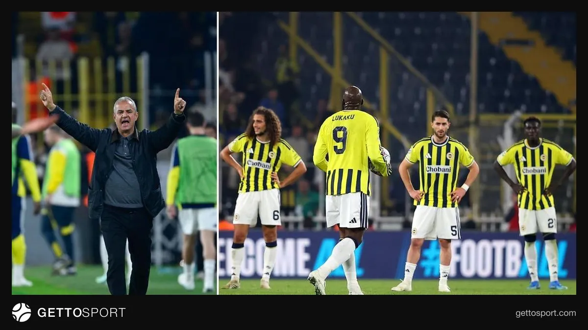Fenerbahçe teknik direktörü İsmail Kartal sahada düşünceli yürürken