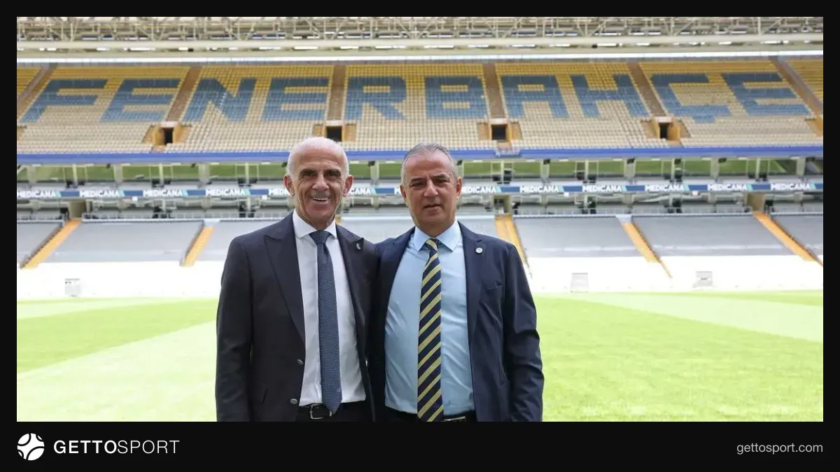 Fenerbahçe formasını taşıyan soyut futbolcu silueti ve transfer listesi