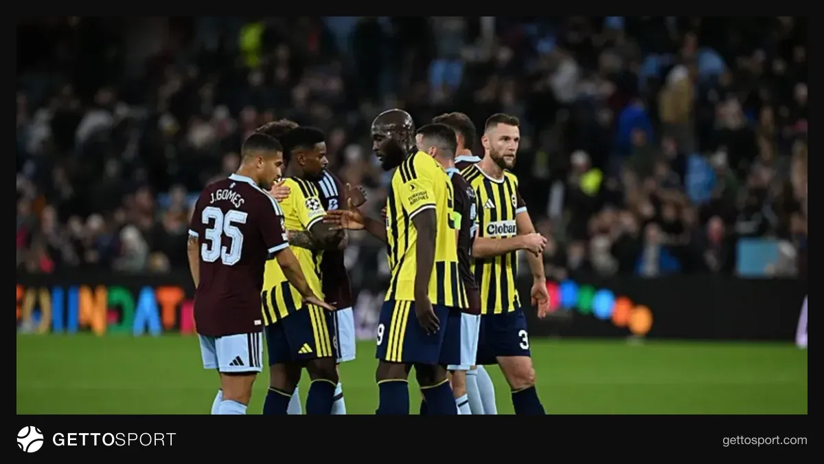 Villa Park'ta Fenerbahçeli taraftarların tezahürat ve protestoları