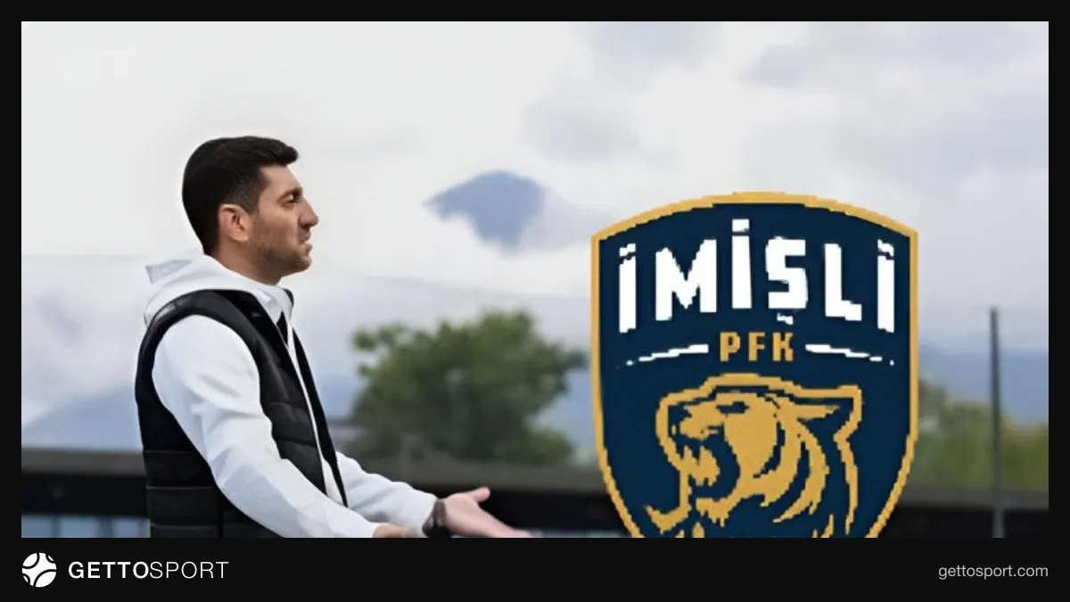 İmişli klubunun loqosu və futbol meydançası