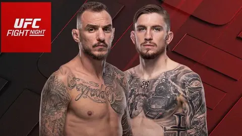 Fərman Həsənov UFC Fight Night üçün hazırlıqda ring fonunda